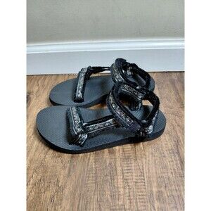 Teva Original Universal Women Size 6 Sandal  Black Multi